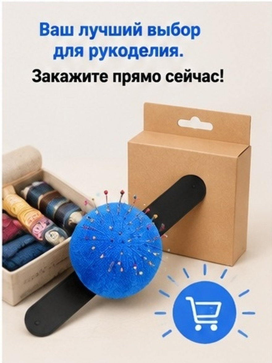 Sewing Pin Cushion - Poduszka na szpilki na nadgarstek DIY,
