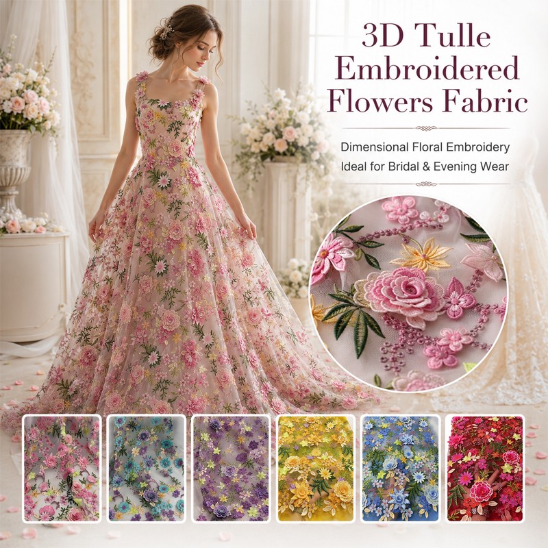 90x130cm 3D Kwiatowy Haftowany – Sewing Textiles recenzja i cena